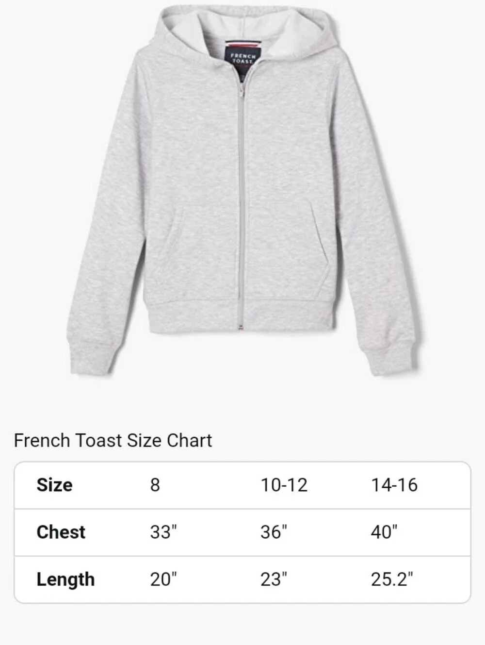 Unisex Kids Classic Fleece Hoodie School Tee Gray